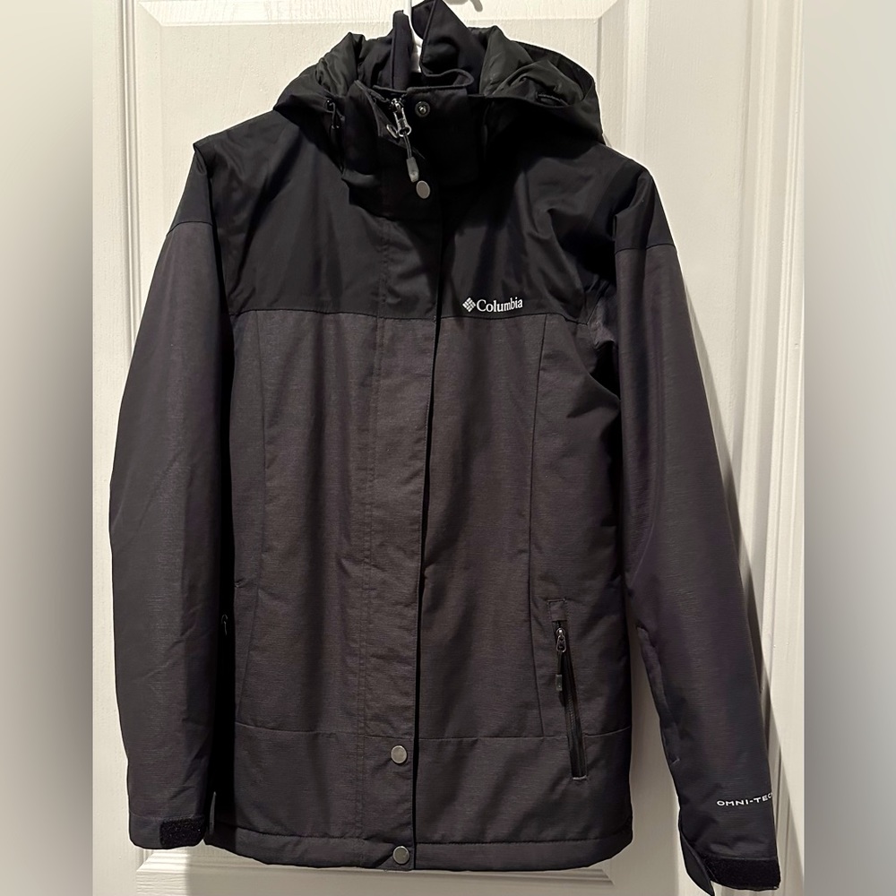 Columbia Omni-Tech Snowshoe Mountain Winter Sport Insulated Jacket Black/Shark